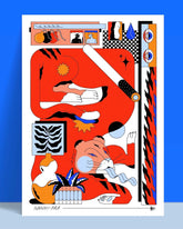 Anxiety tiger - Nänni-pää / Print